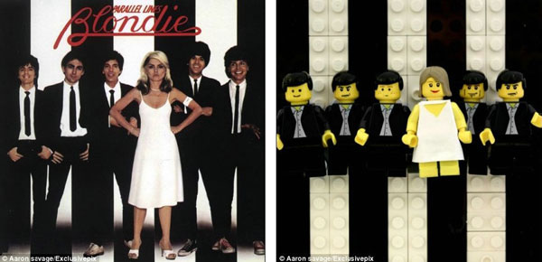 Фото: обложки музыкальных альбомов в стиле LEGO от дизайнера Аарона Севеджа