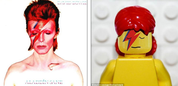 Фото: обложки музыкальных альбомов в стиле LEGO от дизайнера Аарона Севеджа