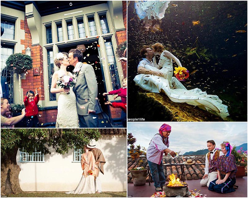 Влюбленная пара сыграла 22 свадьбы по традициям разных стран