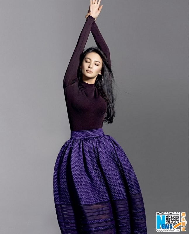 Стильная красотка Чжан Юйци на обложке журнала3