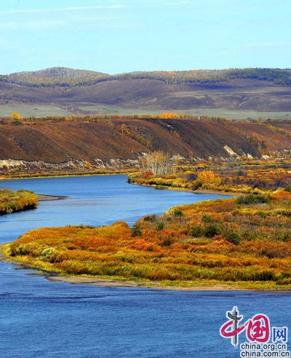 Прекрасная река Аргунь на китайско-российской границе