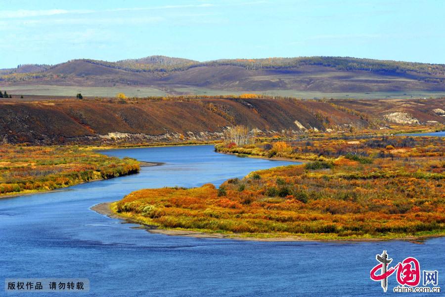 Прекрасная река Аргунь на китайско-российской границе