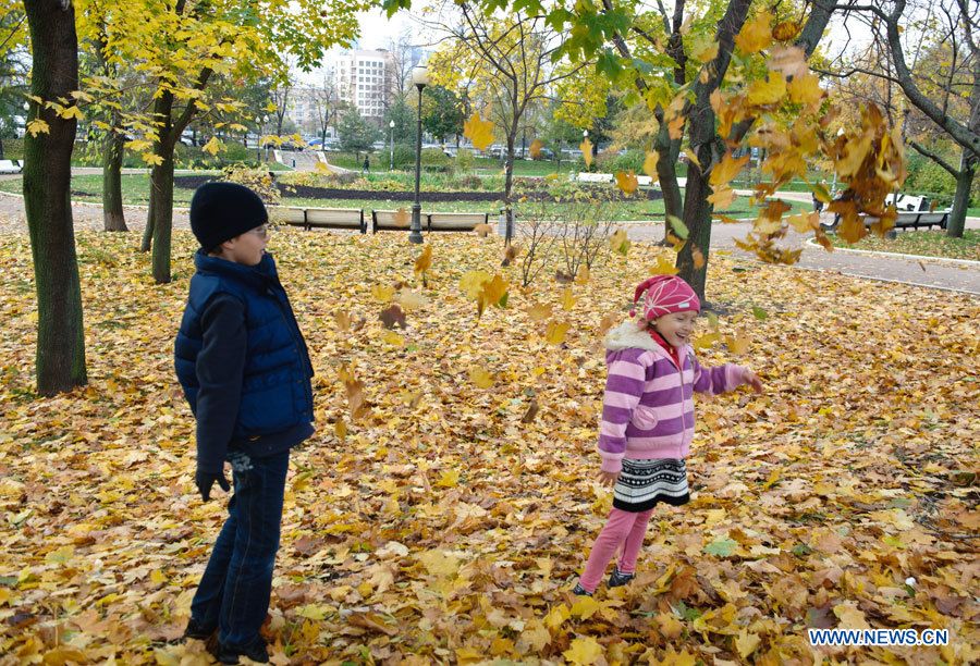 Живописный осенний пейзаж в Москве