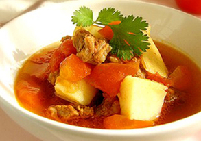 Китайская кухня - Тушеная говядина в томатном соусе