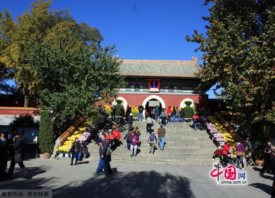 Красивые осенние пейзажи в парке «Бэйхай» Пекина
