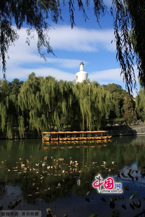Красивые осенние пейзажи в парке «Бэйхай» Пекина