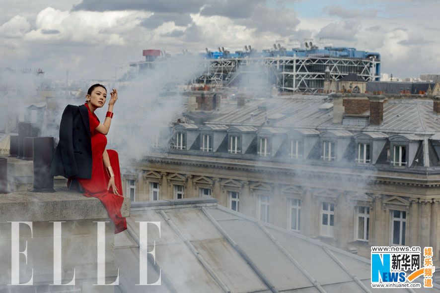 Кинозвезда Гао Юаньюань снялась в Париже для обложки журнала «ELLE» №12.