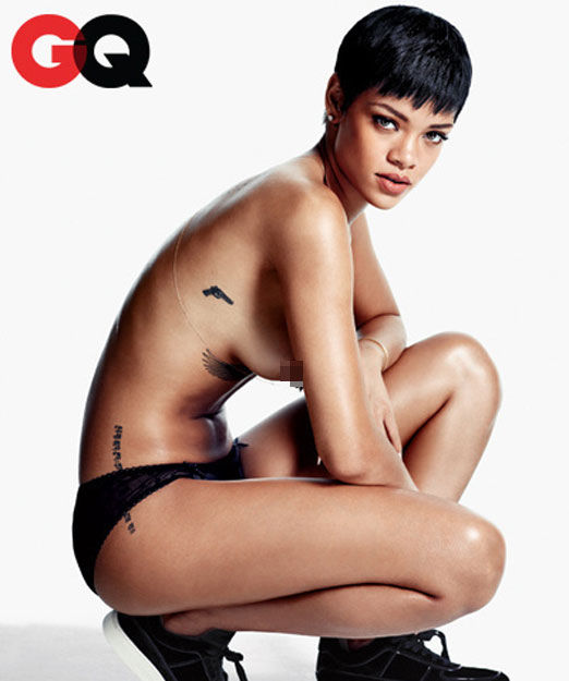 Певица Рианна (Rihanna) на обложке «GQ» обженным образом 蕾哈娜登《GQ》封面 尽展迷人身材