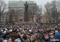 В Киеве прошел митинг болельщиков ФК 'Динамо' в поддержку осужденных фанов