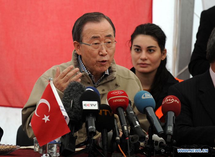 Пан Ги Мун совершил визит в Турцию для проведения переговоров по Сирии
