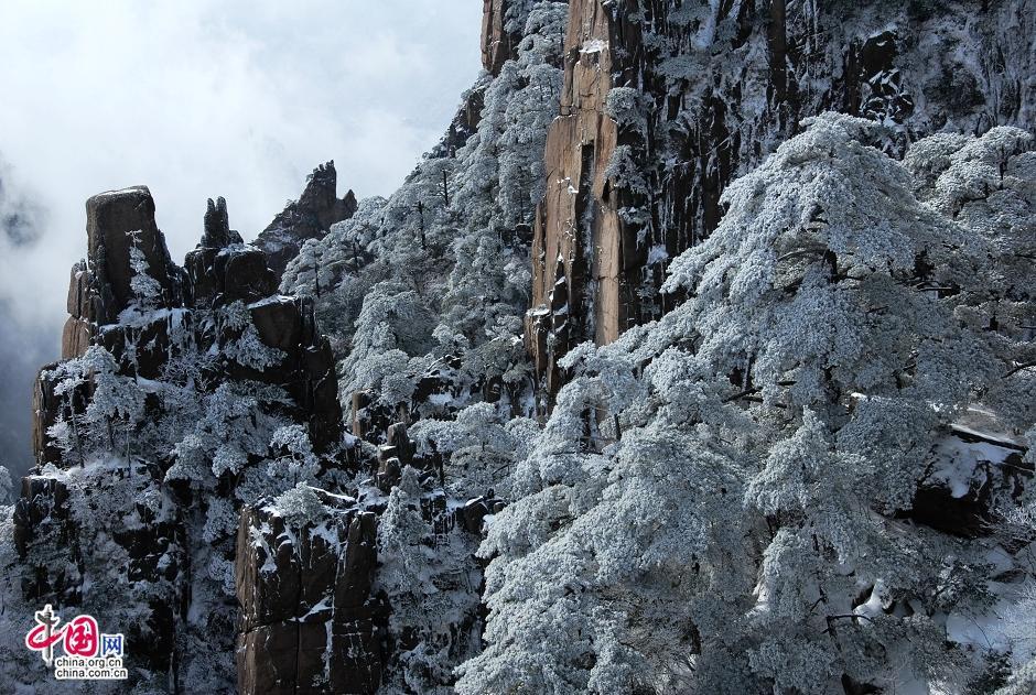 Горы Хуаншань под снегом: рай для совершения мечты фотографов