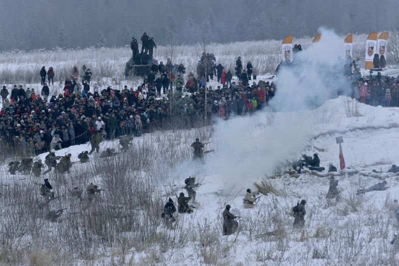 Военно-историческая реконструкция, посвященная 70-летию прорыва блокады Ленинграда 