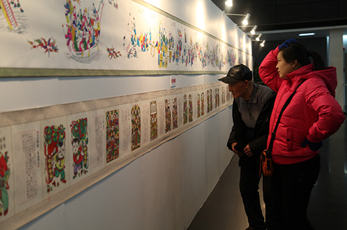 В Национальной библиотеке Китая проходит выставка традиционных новогодних рисунков