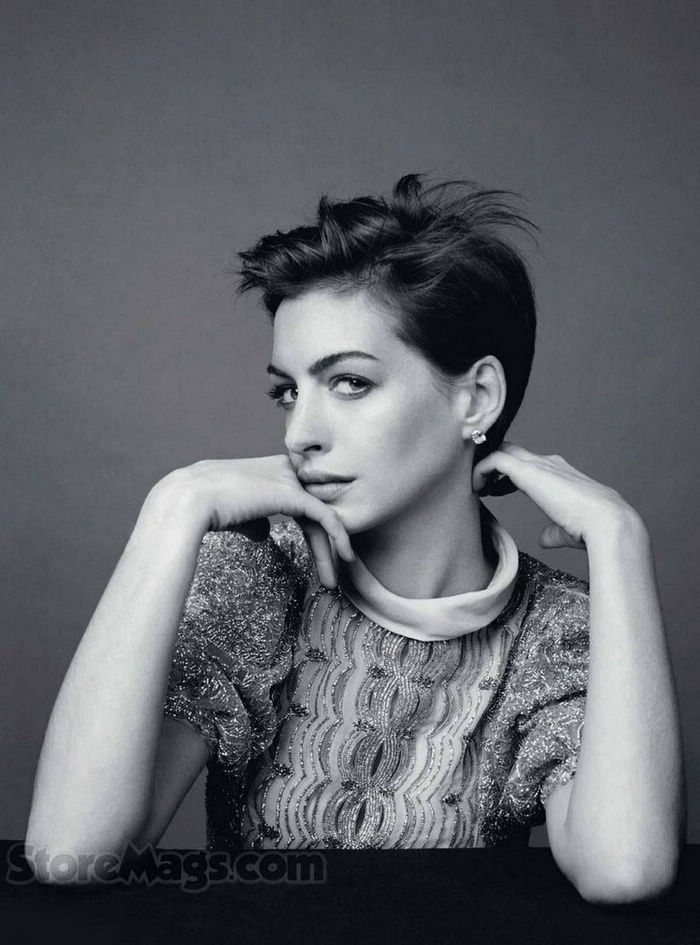 Энн Хэтэвэй (Anne Hathaway) с новым стилем