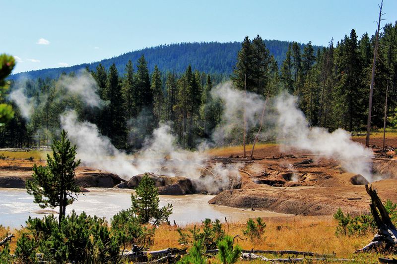 Красивые пейзажи Йеллоустонского национального парка