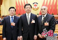 Члены ВК НПКСК из Китайского управления издательства литературы на иностранных языках на церемонии открытия 1-й сессии ВК НПКСК 12-го созыва