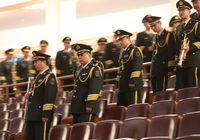 Военный оркестр на церемонии открытия 1-й сессии ВСНП 12-го созыва 