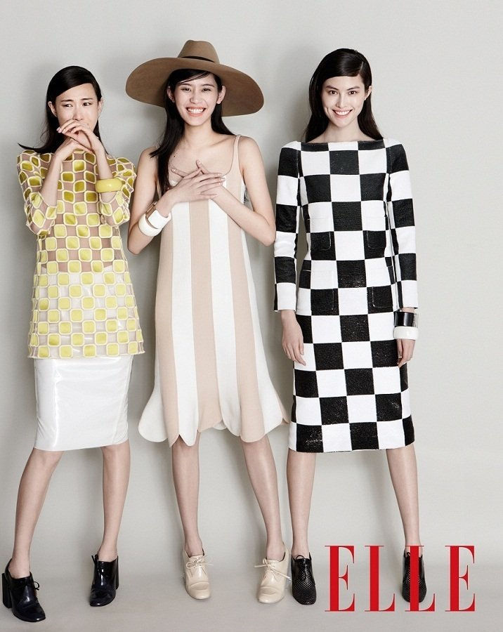 Три известные модели Китая – Хэ Хуэй, Си Мэнъяо и Цинь Шупэй 三位国内当红超模演绎3月“新摩登时代”