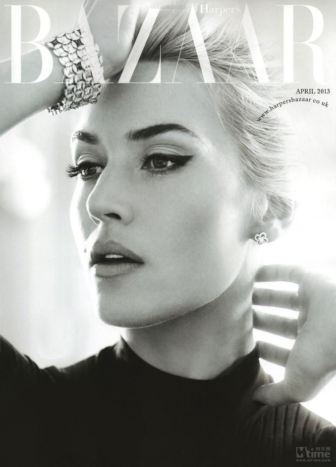 Кейт Уинслет (Kate Winslet) попала на «Harper's Bazaar» версии Великобритании 温丝莱特裸背大片黑白诱惑 谈婚姻谈工作