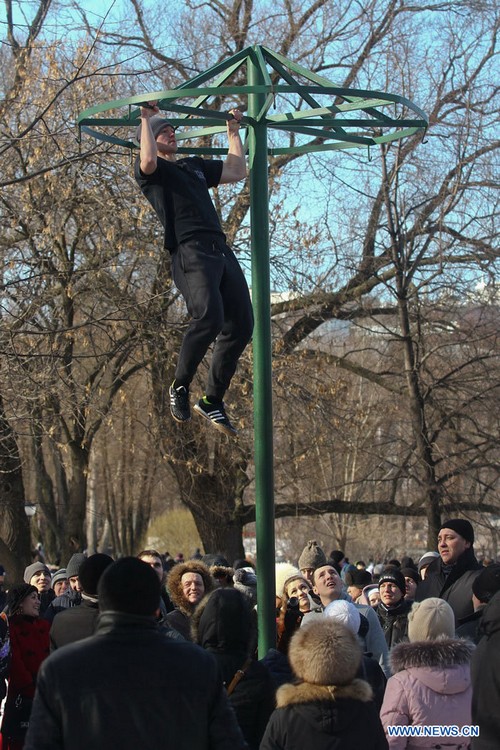 Традиционные масленичные гуляния прошли в Санкт-Петербурге