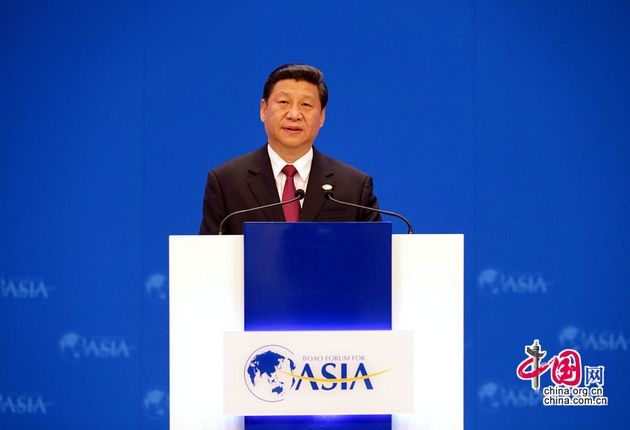 Председатель КНР Си Цзиньпин выступил с речью на церемонии открытия ежегодного совещания Боаоского азиатского форума 2013