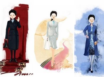 Карикатуры на первую леди Китая Пэн Лиюань популярны в Интернете 
