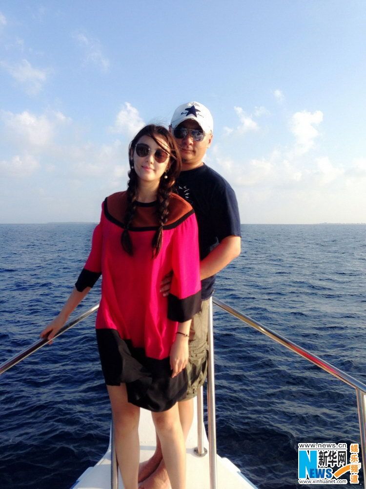 Супруги Чжан Юйци и Ван Цюаньань на Мальдивах