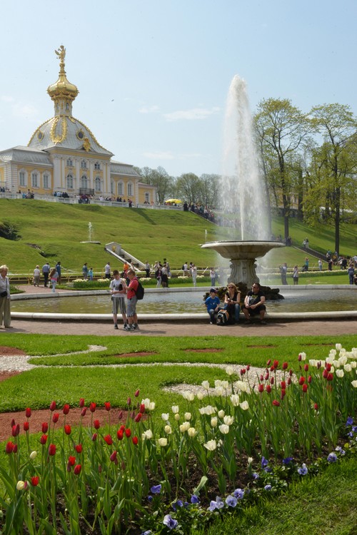 Церемония открытия фонтанов прошла в Петергофе