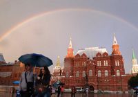 Москва после дождя: Красивые пейзажи во время зари 
