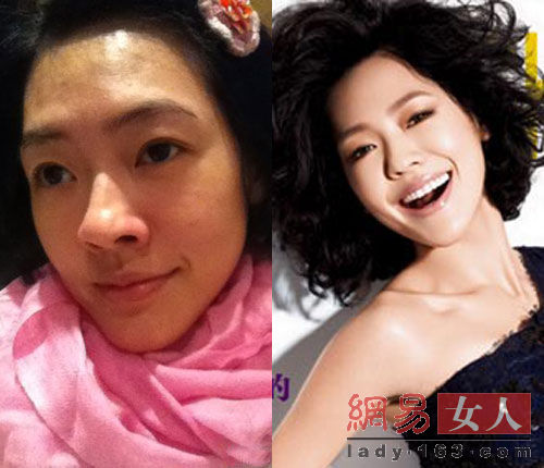 Китайские, японские и южнокорейские звезды до и после макияжа
