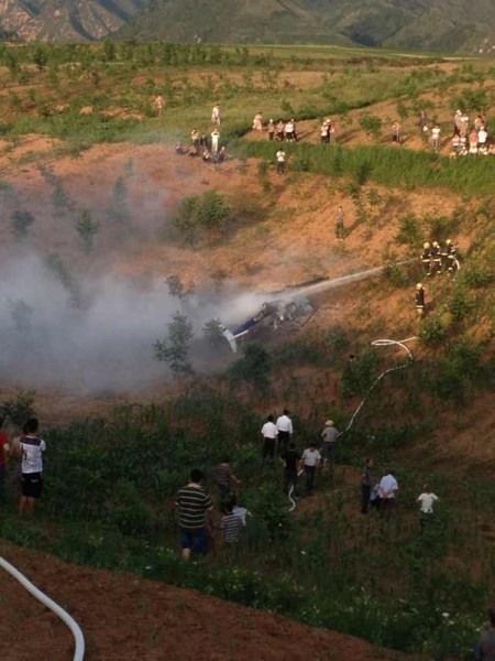 В Ланьтяне провинции Шэньси разбился милицейский вертолет 