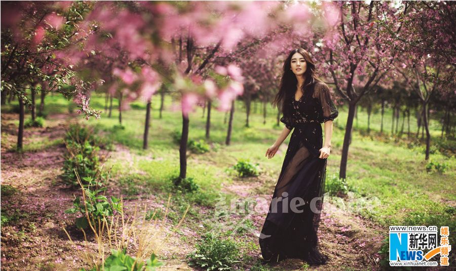 Красавица Чжан Юйци попала на обложку журнала Marie Claire