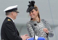 Кейт Миддлтон на церемонии наименования лодки в Англии