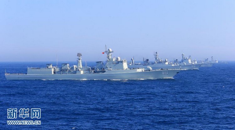 Отряд кораблей ВМС НОАК провел тренировки в акватории Японского моря