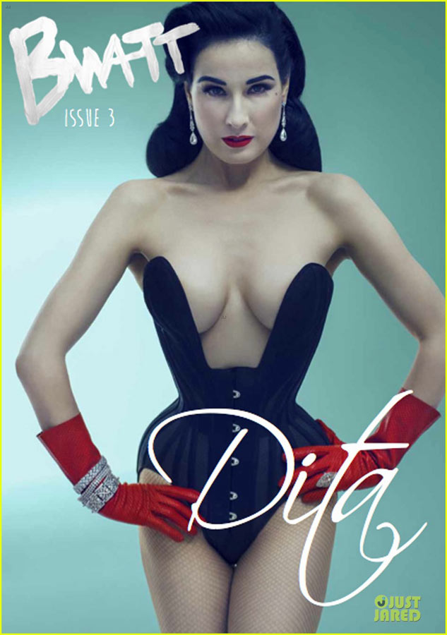 Красавица Дита фон Тиз на обложке модного журнала