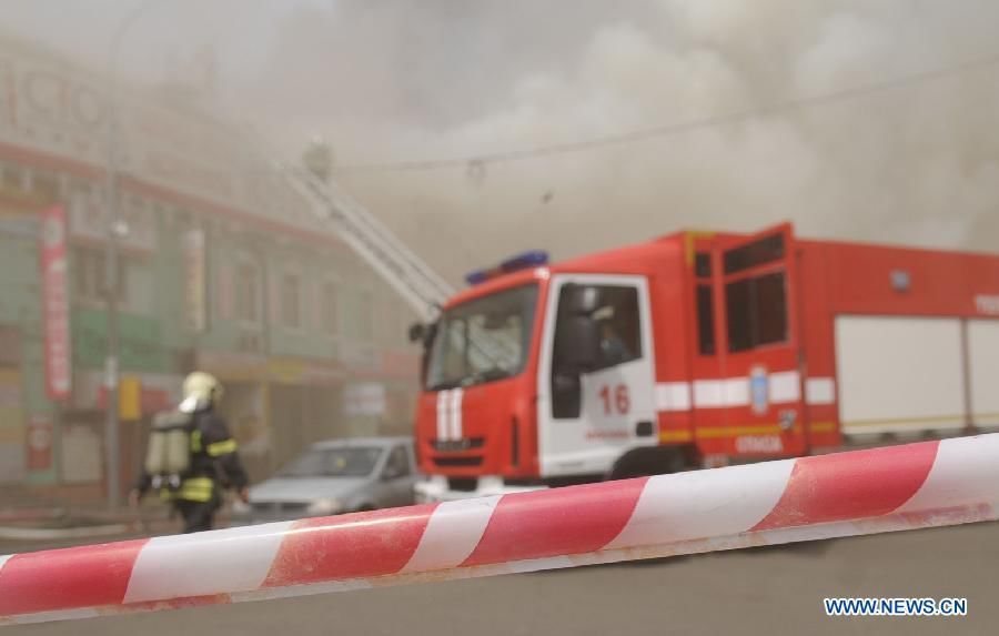 В центре Москвы горит кафе