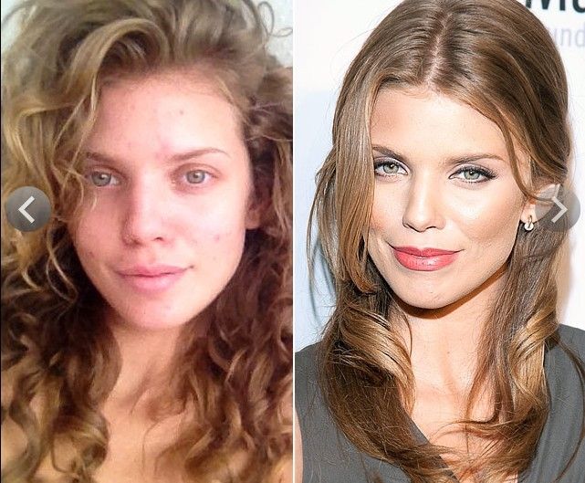 Западные звезды до и после макияжа