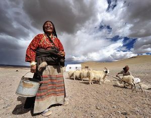 Фотоистория: семья пастухов на севере Тибетского нагорья 