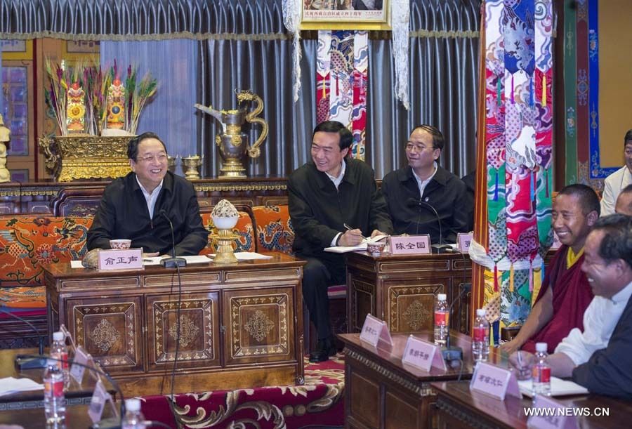 Юй Чжэншэн подчеркнул необходимость идти по пути развития с китайской спецификой, учитывая при этом особенности Тибета