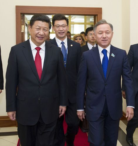 Председатель КНР Си Цзиньпин встретился с председателем Мажилиса парламента Казахстана Н. Нигматулином