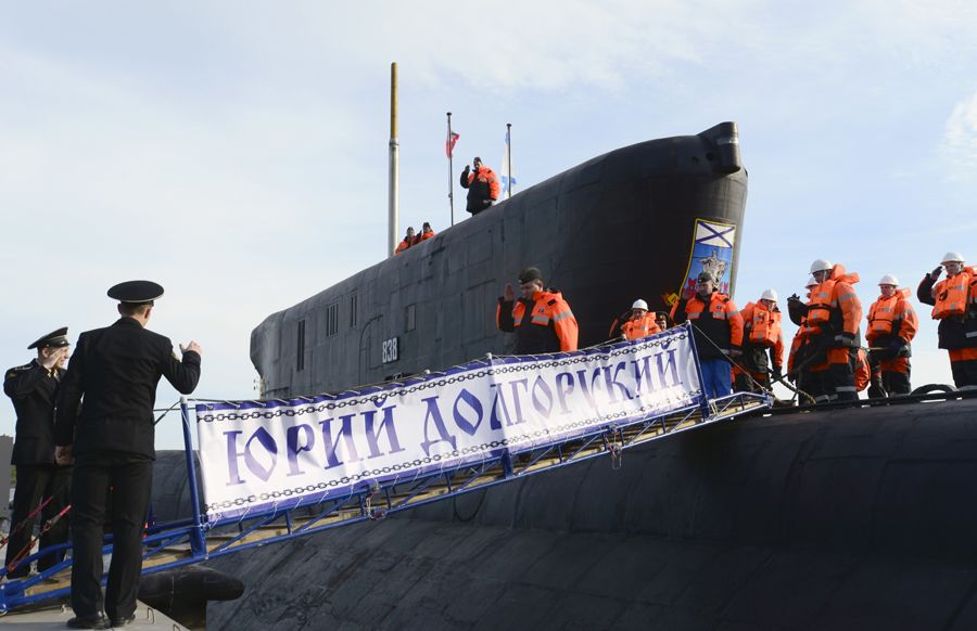 АПЛ «Юрий Долгорукий» прибыла на базу подводных лодок Северного флота РФ