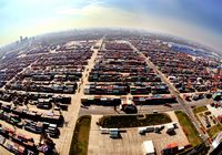 Вид на Шанхайскую пилотную зону свободной торговли с высоты птичьего полета