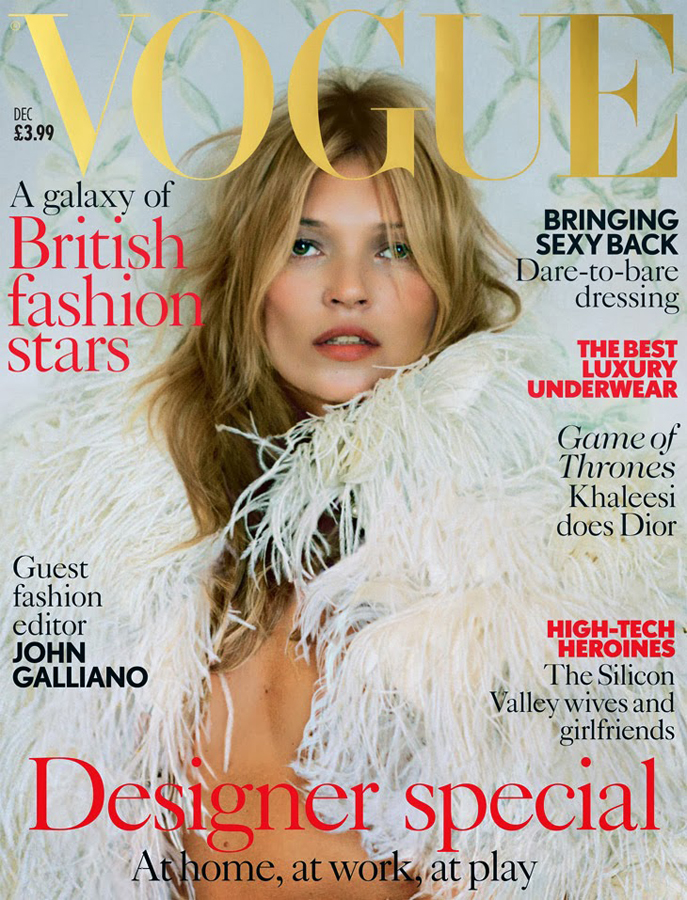 Кейт Мосс украсила обложку британского Vogue