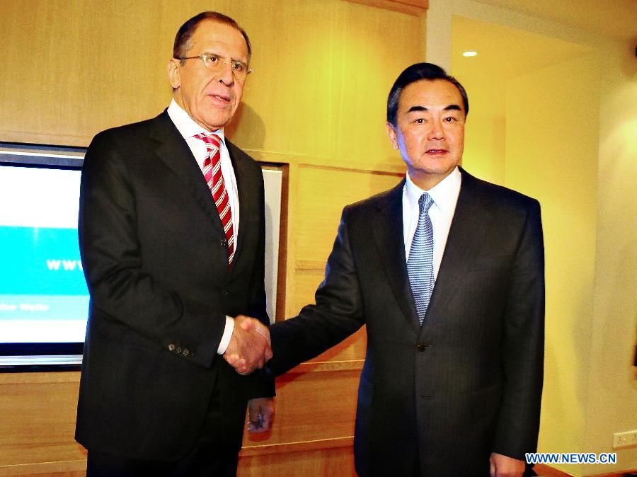 Глава МИД КНР Ван И встретился с министром иностранных дел России С. Лавровым