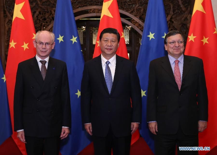 Си Цзиньпин встретился с председателем Европейского совета Х. Ван Ромпеем и председателем Еврокомиссии Ж. М. Баррозу