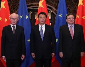 Си Цзиньпин встретился с председателем Европейского совета Х. Ван Ромпеем и председателем Еврокомиссии Ж. М. Баррозу