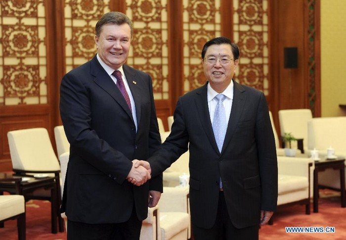 Встреча председателя ПК ВСНП Чжан Дэцзяна с президентом Украины