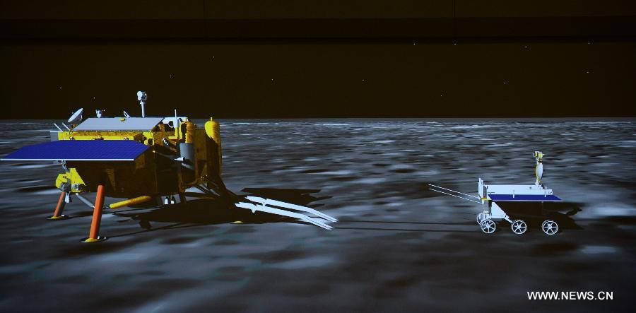 Первый китайский луноход отстыковался от аппарата 'Чанъэ-3' и успешно достиг поверхности Луны
