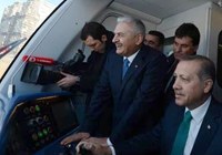 Премьер-министр Турции в вагоне метро китайского производства