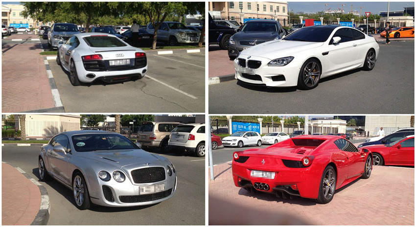 Роскошные автомобили студентов в университетах Дубая